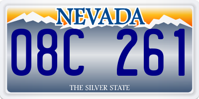 NV license plate 08C261