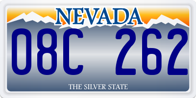 NV license plate 08C262