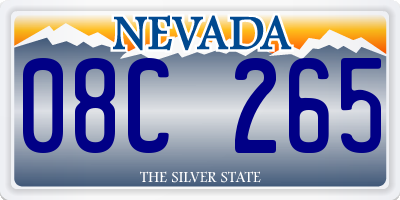 NV license plate 08C265