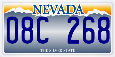 NV license plate 08C268