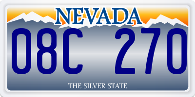 NV license plate 08C270