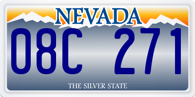 NV license plate 08C271