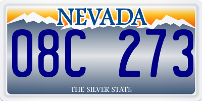 NV license plate 08C273