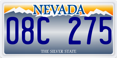 NV license plate 08C275