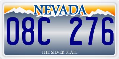 NV license plate 08C276