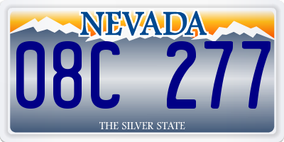 NV license plate 08C277