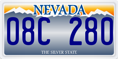 NV license plate 08C280
