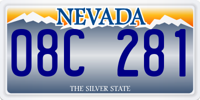 NV license plate 08C281