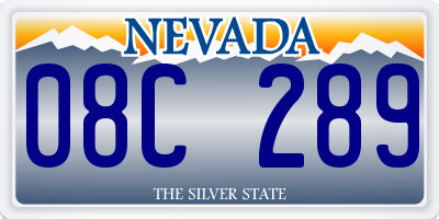 NV license plate 08C289