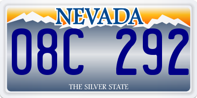 NV license plate 08C292