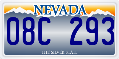NV license plate 08C293