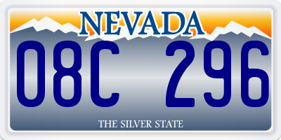 NV license plate 08C296
