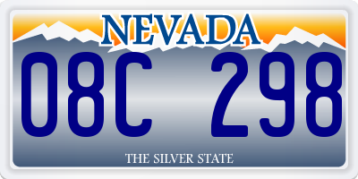 NV license plate 08C298