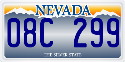 NV license plate 08C299