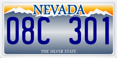 NV license plate 08C301