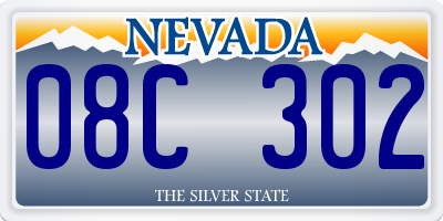 NV license plate 08C302