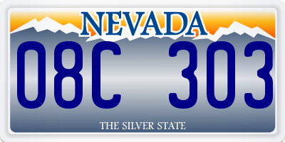 NV license plate 08C303