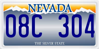 NV license plate 08C304