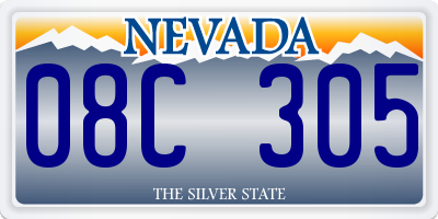 NV license plate 08C305
