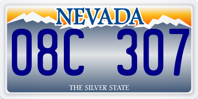 NV license plate 08C307