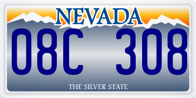 NV license plate 08C308
