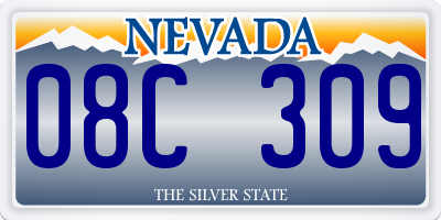 NV license plate 08C309