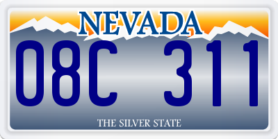 NV license plate 08C311