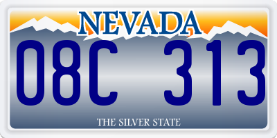 NV license plate 08C313