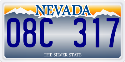NV license plate 08C317