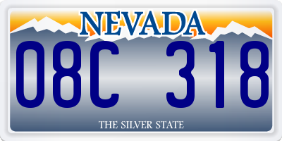 NV license plate 08C318