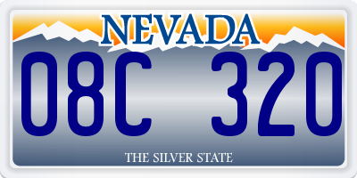 NV license plate 08C320