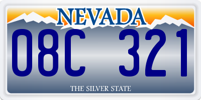NV license plate 08C321