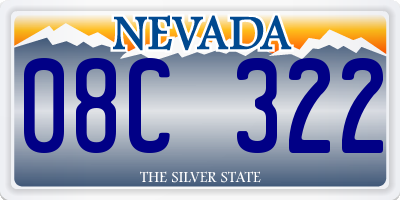 NV license plate 08C322