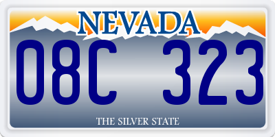 NV license plate 08C323