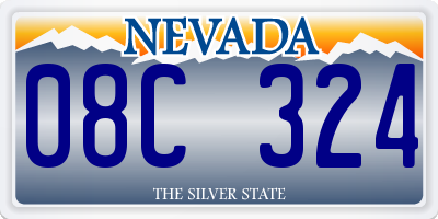 NV license plate 08C324