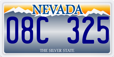 NV license plate 08C325