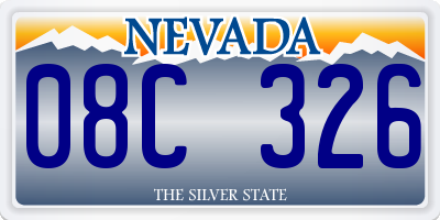 NV license plate 08C326
