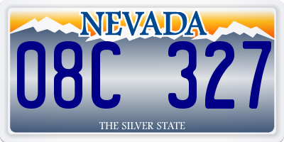 NV license plate 08C327