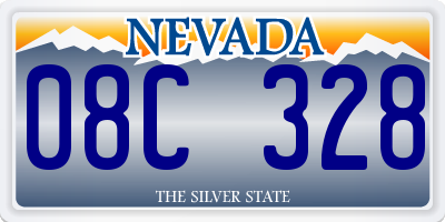NV license plate 08C328
