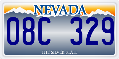NV license plate 08C329