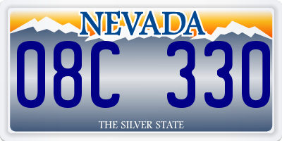 NV license plate 08C330