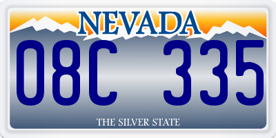 NV license plate 08C335