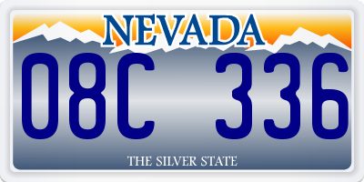 NV license plate 08C336