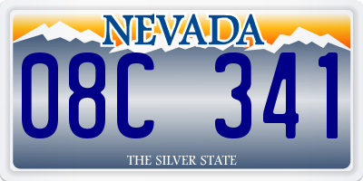 NV license plate 08C341
