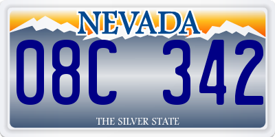 NV license plate 08C342
