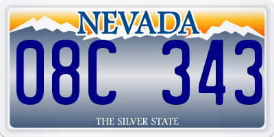 NV license plate 08C343