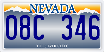 NV license plate 08C346