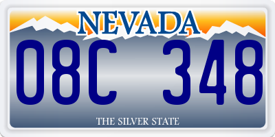 NV license plate 08C348