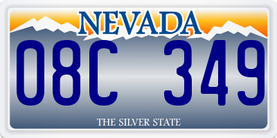 NV license plate 08C349