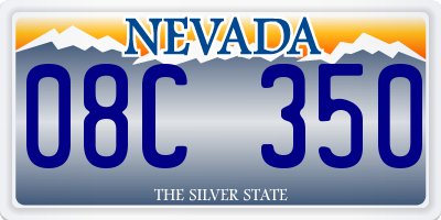 NV license plate 08C350